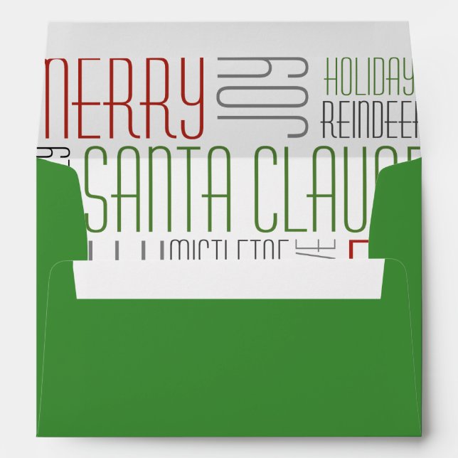 Christmas Words - Holidayzfordayz Envelope (Back (Bottom))