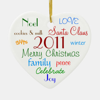 Christmas Words Personalized Ornament