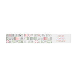 Christmas Words Wrap Around Label- Holidayzfordayz Wrap Around Label