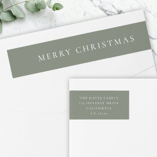 Christmas Wrap Label   Holiday Envelope Sticker