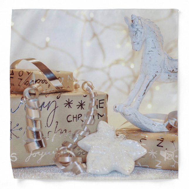 Christmas Wrapped Parcels Bandana (Front)