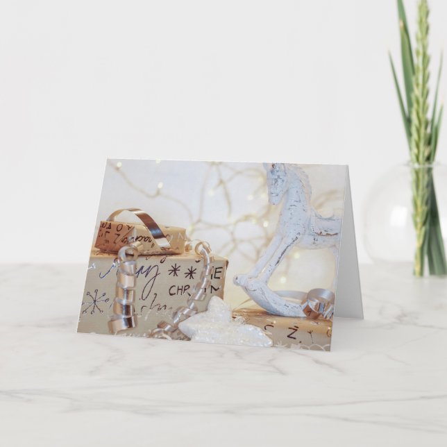 Christmas Wrapped Parcels Card (Front)