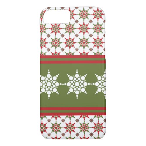 Christmas Wrapper Paper Snowflake Pattern Design iPhone 87 Case