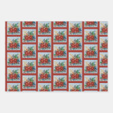 Rustic Christmas Reindeer Antler Ornaments Wrapping Paper, Zazzle in 2023