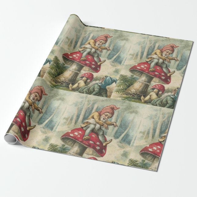 Christmas Wrapping Paper Elf (Unrolled)