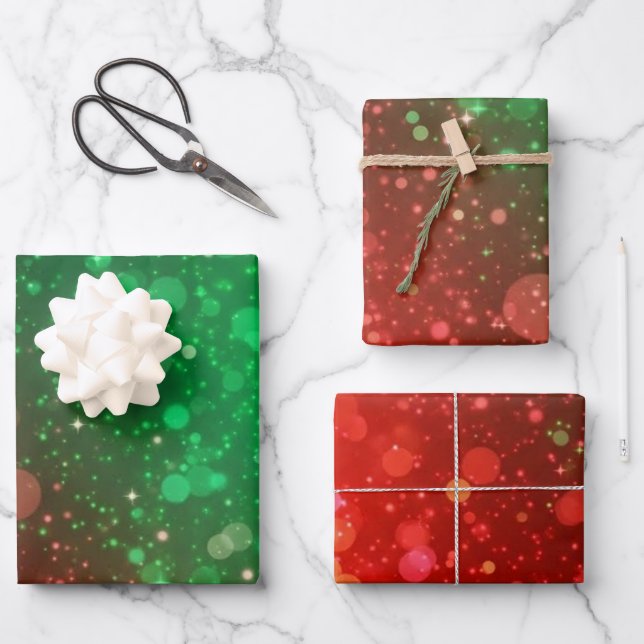 Christmas Wrapping Paper Flat Sheet Set (Front)