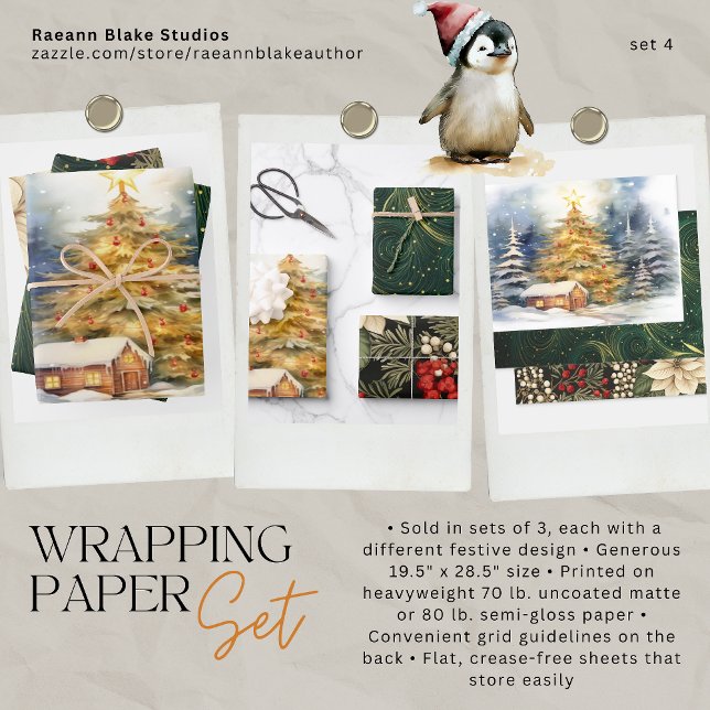 Christmas Wrapping Paper Flat Sheet Set 4 (Creator Uploaded)