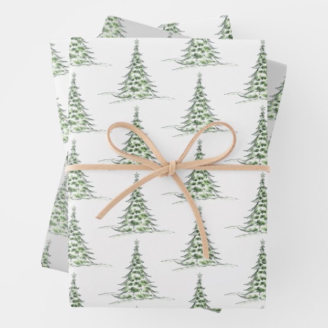 Christmas Wrapping Paper Flat Sheet Set of 3 (In situ)
