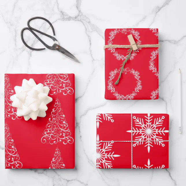 Flat Christmas Wrapping Papernull
