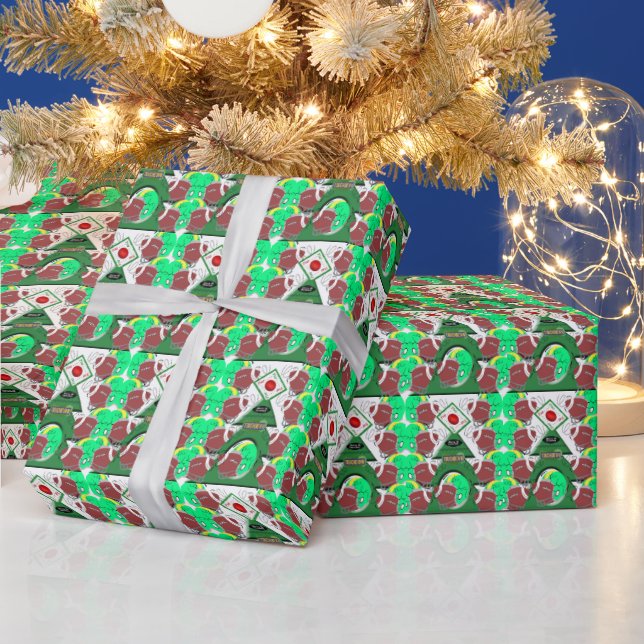 Christmas Wrapping Paper Football (Holidays)