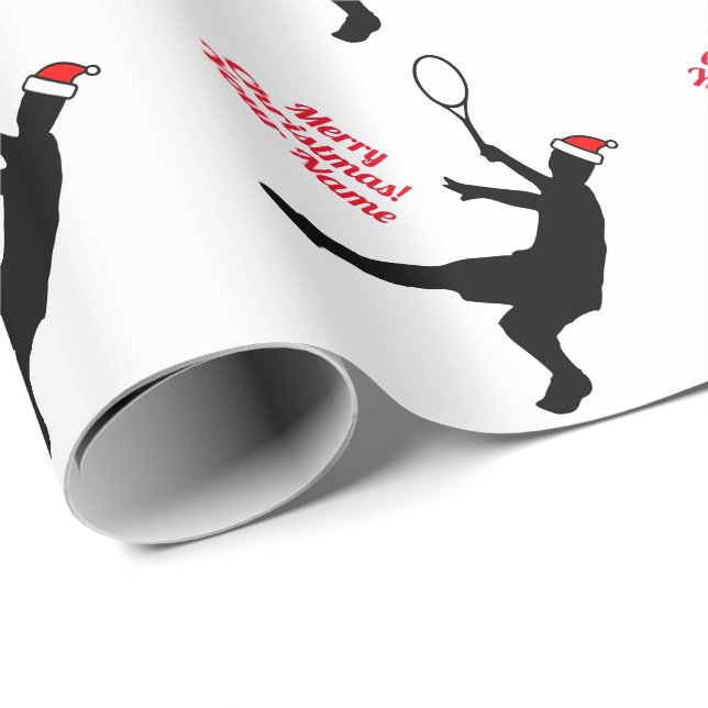 Christmas wrapping paper for tennis player & coach (Roll Corner)