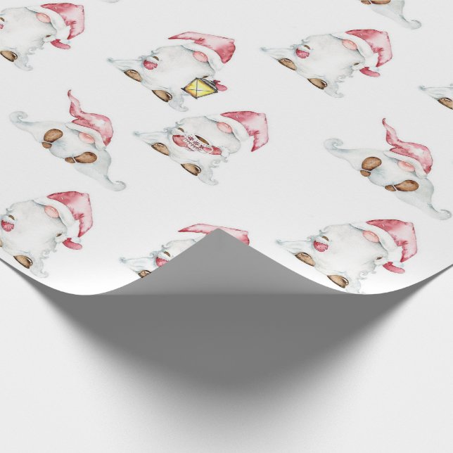 Christmas Wrapping Paper - Gnomes With Gifts (Corner)