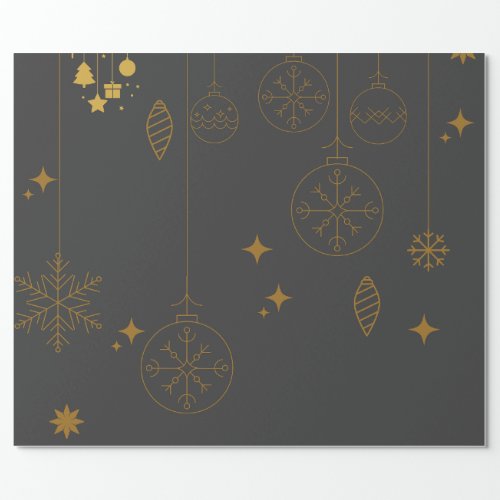 Christmas Wrapping Paper Green and Gold Gifts Wrapping Paper