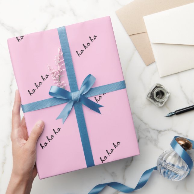 Christmas wrapping paper ho ho ho manly blue (Gifting)