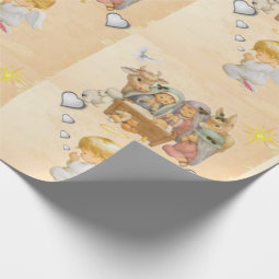 Christmas Wrapping Paper Jesus Angel | Zazzle