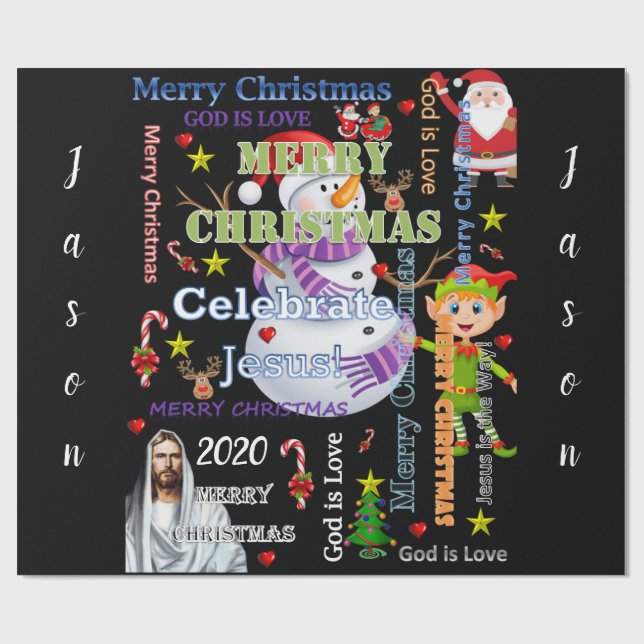 Christmas Wrapping Paper Jesus Santa 2020 (Flat)