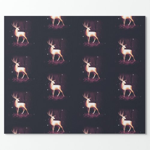 Christmas Wrapping Paper_Midnight Reindeer Wrapping Paper