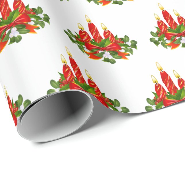 Christmas Wrapping Paper-Mistletoe Paper (Roll Corner)