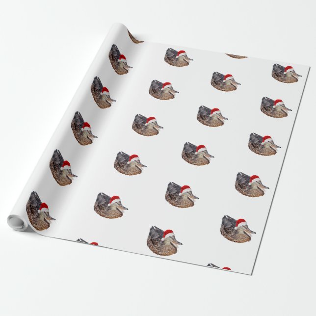Christmas Wrapping Paper of duck (Unrolled)