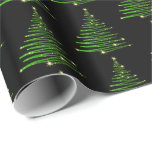 Christmas Wrapping Paper-Oh Christmas Tree Wrapping Paper<br><div class="desc">Holiday gift wrapping paper shown in Black with a magical Christmas Tree print. Change background colors if you prefer. Happy Holidays!
Customize this paper or buy as shown.</div>