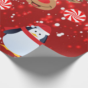 Christmas Wrapping Paper Penguin