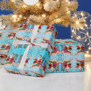 Christmas Wrapping Paper Santa