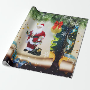 Christmas Wrapping Paper Santa