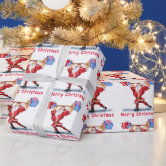 Funny Bodybuilder Santa Claus Wrapping Paper Gift