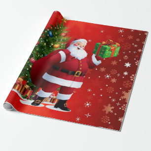 Christmas Wrapping Paper Santa Claus