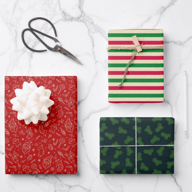 Christmas  wrapping paper sheets (Front)