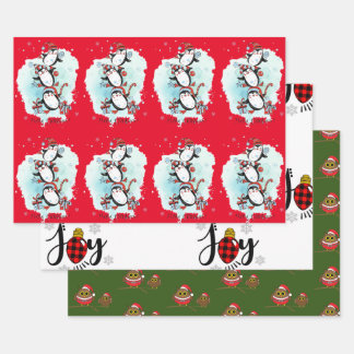 Christmas wrapping paper sheets