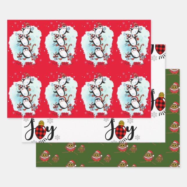 Christmas  wrapping paper sheets (Set)