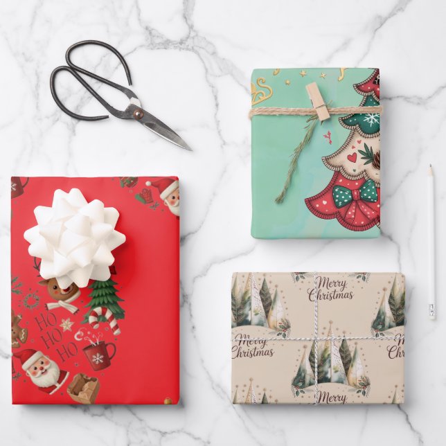 Christmas  wrapping paper sheets (Front)