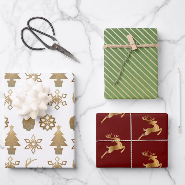 Christmas Wrapping Paper Sheets-Traditions (Front)