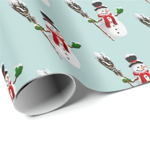 Christmas Wrapping Paper-Snowman Paper
