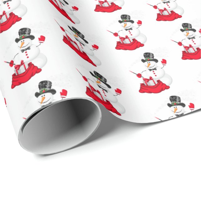 Christmas Wrapping Paper-Snowman Paper (Roll Corner)