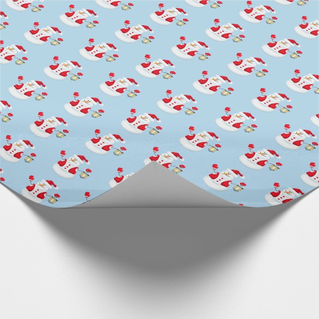 Christmas Wrapping Paper-Snowman Paper (Corner)