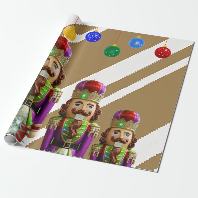 Christmas Wrapping Paper Soldiers (Unrolled)