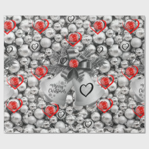 Christmas Wrapping Paper Vintage Hearts
