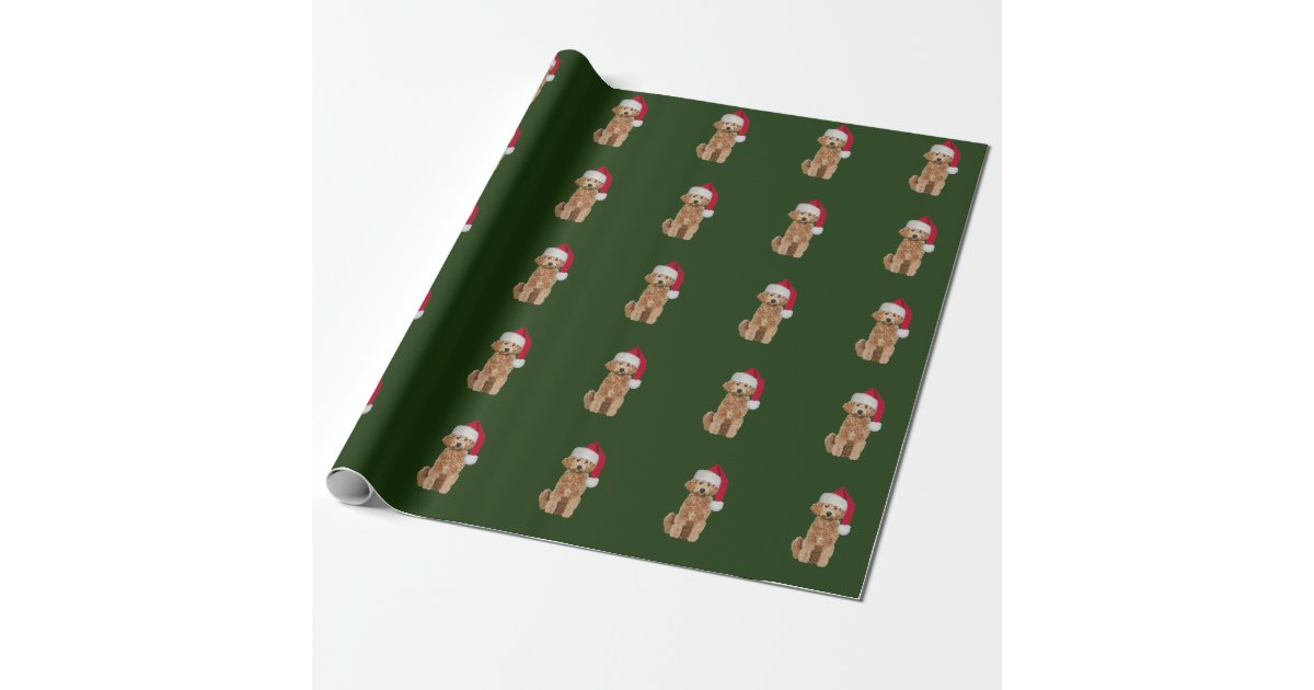 Doodle Christmas pattern red Wrapping Paper, Zazzle