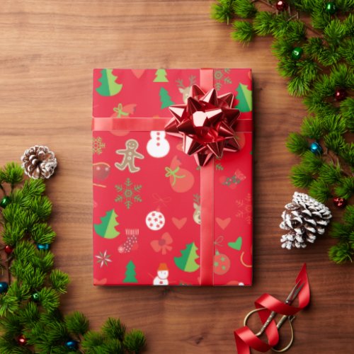 Christmas Wrapping Paper with Christmas characters