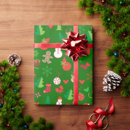 Christmas Wrapping Paper with Christmas characters