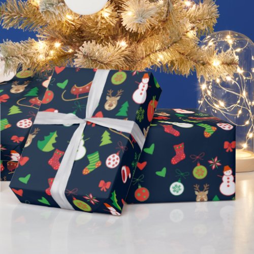 Christmas Wrapping Paper with Christmas characters