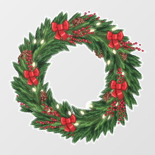 Christmas Wreath 12x12 Floor Decals
