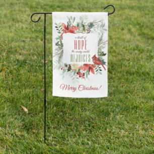 Christmas Wreath A Thrill of Hope Garden Flag
