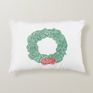 Christmas Wreath Accent Pillow