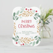 Christmas Wreath and Script | Merry Christmas (Standing Front)