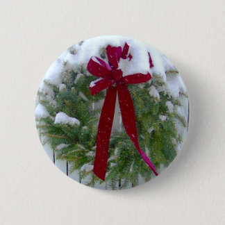 Christmas Wreath Button