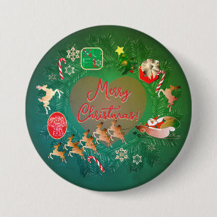 Christmas Wreath Button