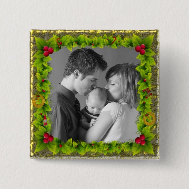 Christmas Wreath Button (Front)